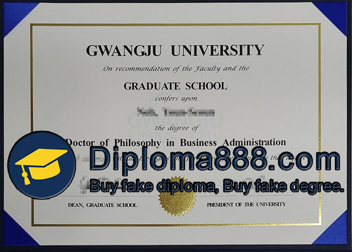 Gwangju University diploma