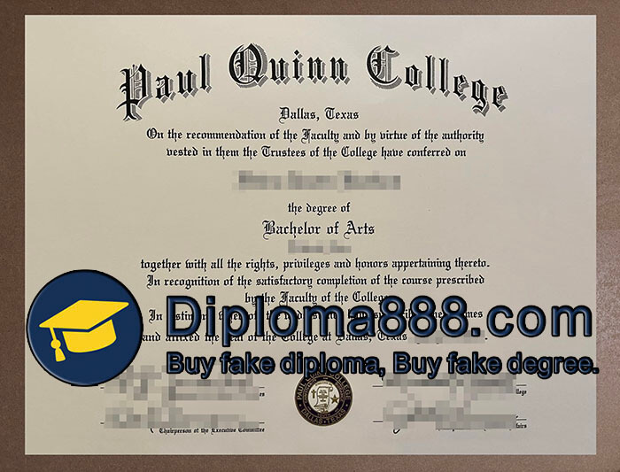 Paul Quinn College diploma