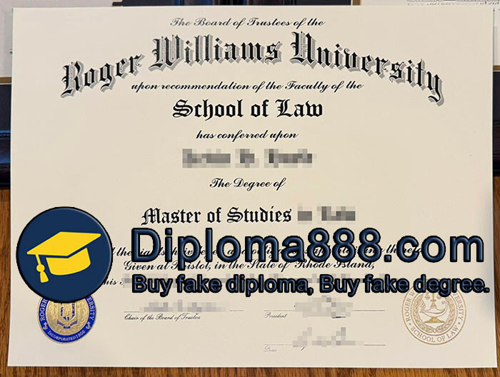 Roger Williams University School of Law diploma