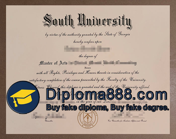 South University diploma