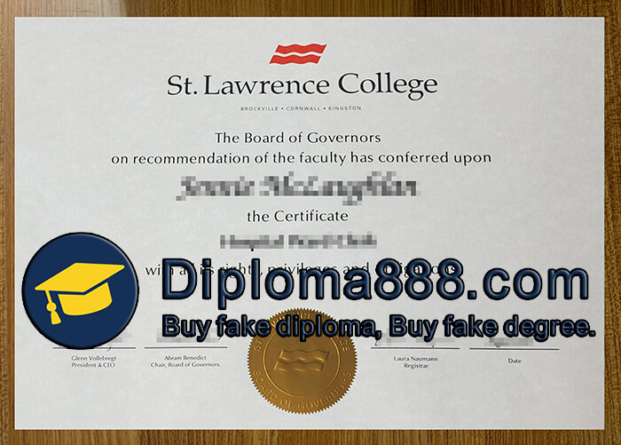 St. Lawrence University certificate