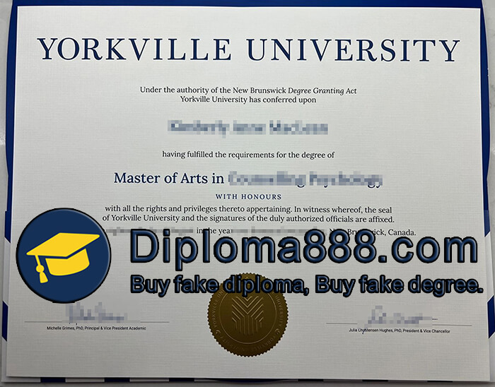 Yorkville University diploma
